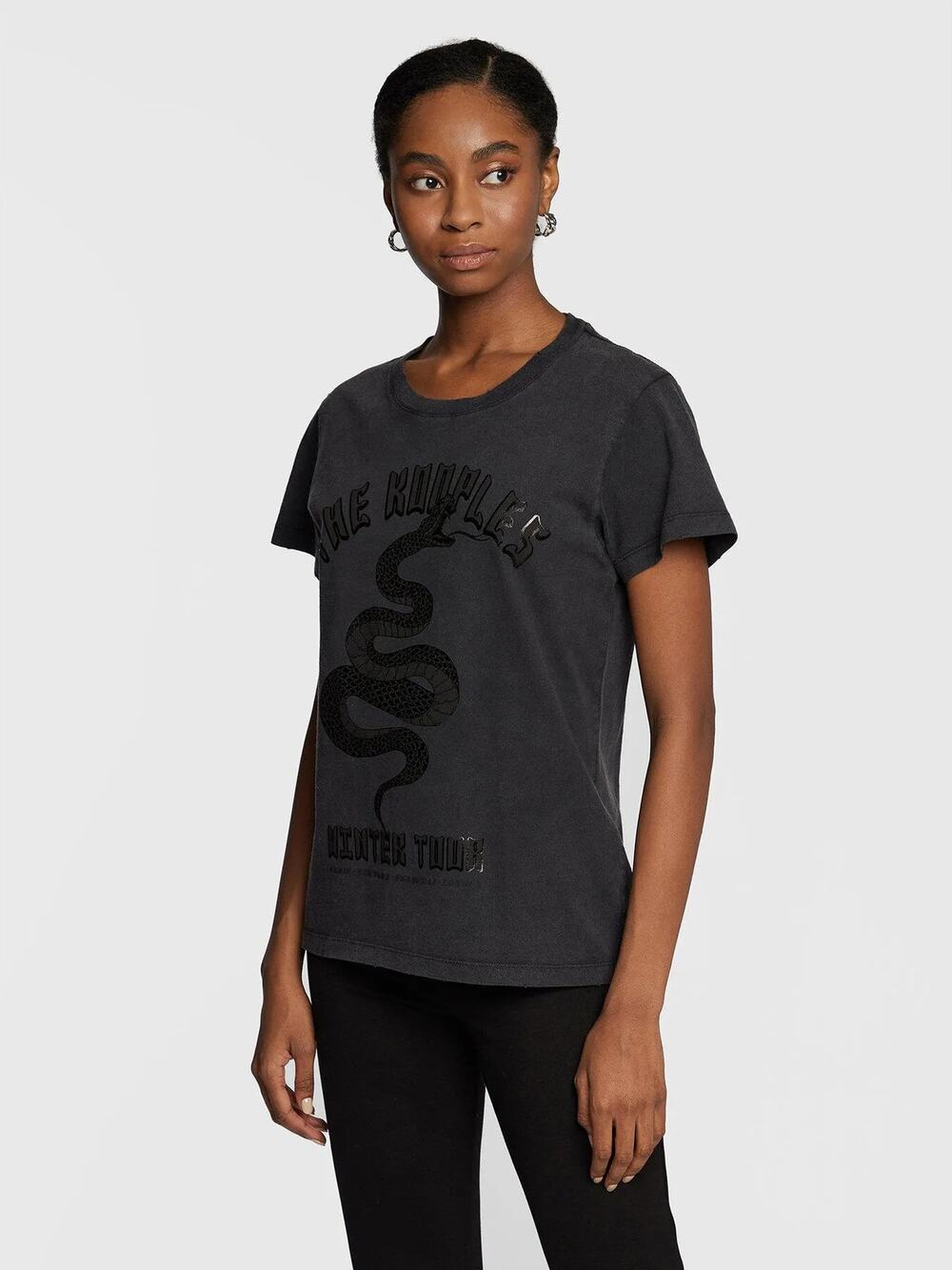 THE KOOPLES Distressed Graphic Tee Small